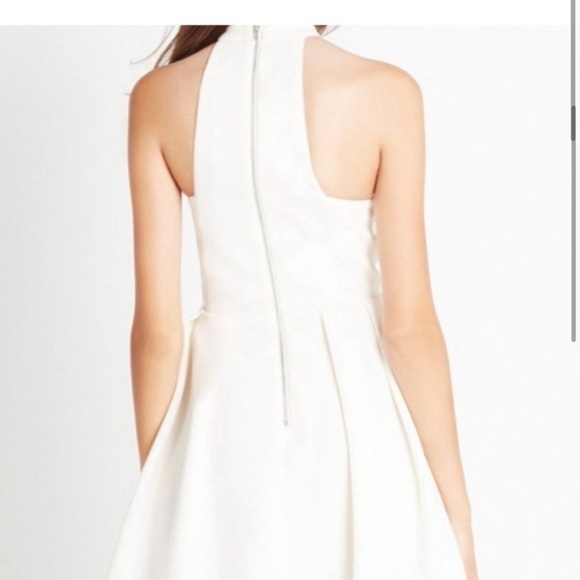 NWT BCBG White halter top cocktail dress - Picture 4 of 5